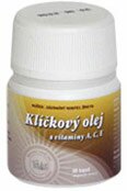 Klkov olej s vitamny A, C, E - produkt KLAS, hubnut, spalovn tuk